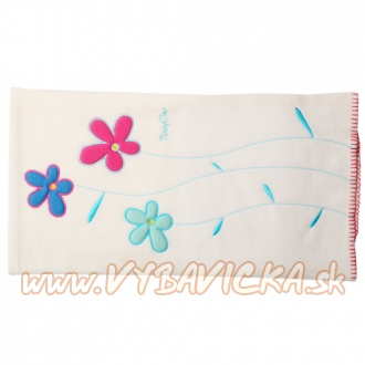 Deka Polar Fleece BabyOno, 0m+, 90x110 cm, kvietky, biela