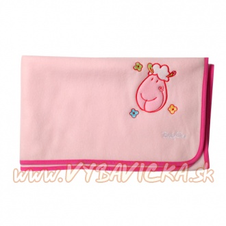 Deka Polar Fleece BabyOno, 0m+, 90x110 cm, ovečka, ružová