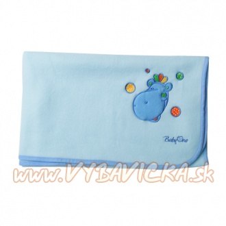 Deka Polar Fleece BabyOno, 0m+, 90x110 cm, hroch, modrá