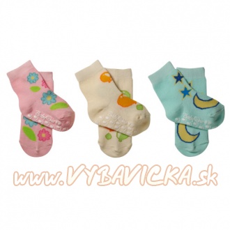 Ponožky protišmykové bavlnené BabyOno, 6-12m, ružová