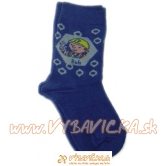 Ponožky klasické s prispôsobiteľným tvarom rozprávkové postavička inštalatér Bob modrá
