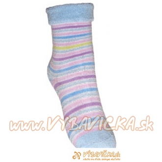 Ponožky froté s patentom svetlomodroružová