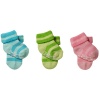 Ponožky protišmykové bavlnené BabyOno, 0-6m, pásiky, zelená