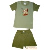 Súprava nohavice klasické rozprávkové postavička macko Pu Tigrík Look Who´s here Tigger zelená