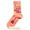 Ponožky klasické s prispôsobiteľným tvarom Hannah Montana gitara GOTTA ROCK Disney ružovofialová