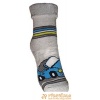 Ponožky protišmykové froté s protišmykovou vrstvou labky s patentom autíčko béžová