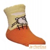 Ponožky klasické ovečka oranžovožltá
