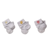 Ponožky bavlnené BabyOno, 0-6m, mašlička, biela