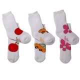 Ponožky froté BabyOno, 12-24m, auto, biela