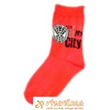 Ponožky klasické s prispôsobiteľným tvarom logo My City červená