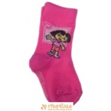 Ponožky klasické s prispôsobiteľným tvarom rozprávkové postavička Dora Viacom ružová