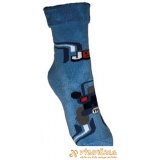 Ponožky protišmykové froté s protišmykovou vrstvou labky s patentom jeep Jeep modrá