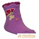 Ponožky klasické motýľ fialová