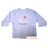 Košela novorodenecká s rukávmi pre novorodencov zajačik HALLO KIDS modrá