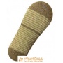 Ponožky protišmykové s protišmykovou vrstvou s vrstvou zo silikónu kvietky zelená