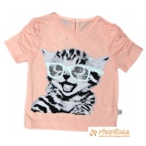 Tričko klasické tiger marhuľová